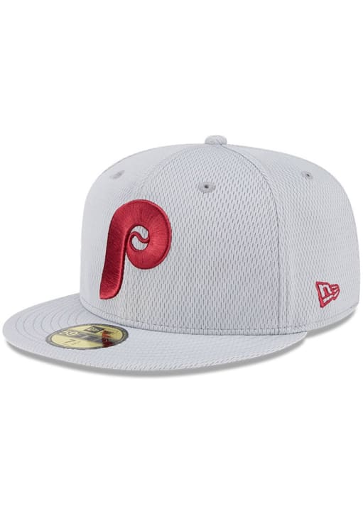 New Era Philadelphia Phillies Mens Grey 2025 Clubhouse 59FIFTY Fitted Hat