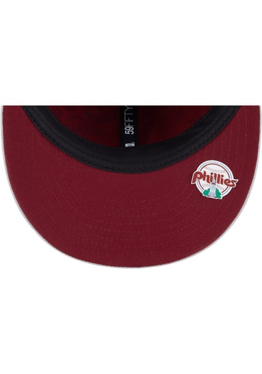 New Era Philadelphia Phillies Mens Grey 2025 Clubhouse 59FIFTY Fitted Hat