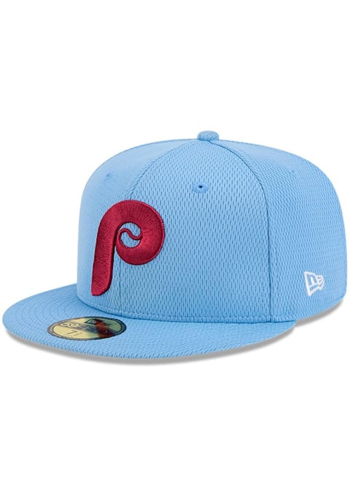 Philadelphia Phillies Mens 2025 Clubhouse Alt 59FIFTY LIGHT BLUE