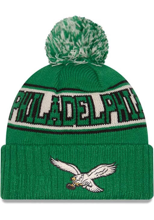 Philadelphia Eagles New Era KELLY Retro Cuff Pom Knit Hat 59036900