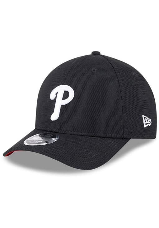 New Era Philadelphia Phillies 2025 Clubhouse Modern Crown 9FORTY Adjustable Hat - Black