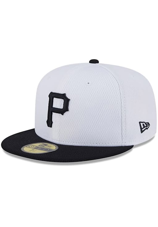 New Era Pittsburgh Pirates Mens White 2025 Clubhouse Modern Crown 59FIFTY Fitted Hat
