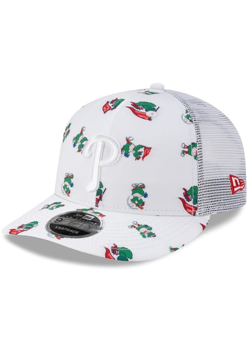 New Era Philadelphia Phillies All Over Mascot Low Pro 9FIFTY Adjustable Hat - White