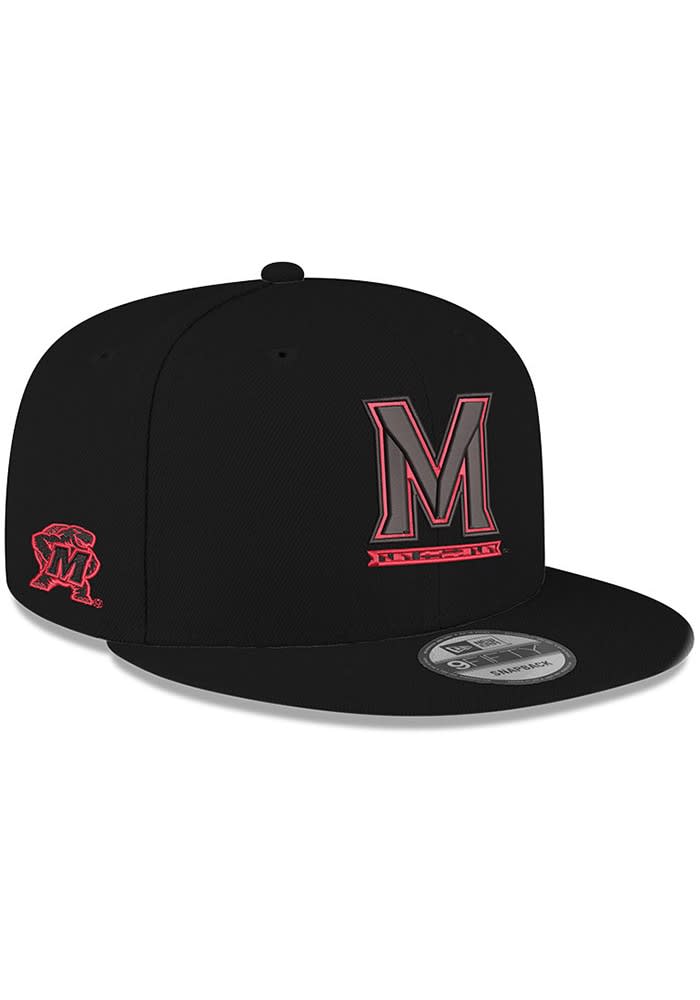 Maryland Terrapins New Era BLACK Basic 9FIFTY Style Snapback Hat
