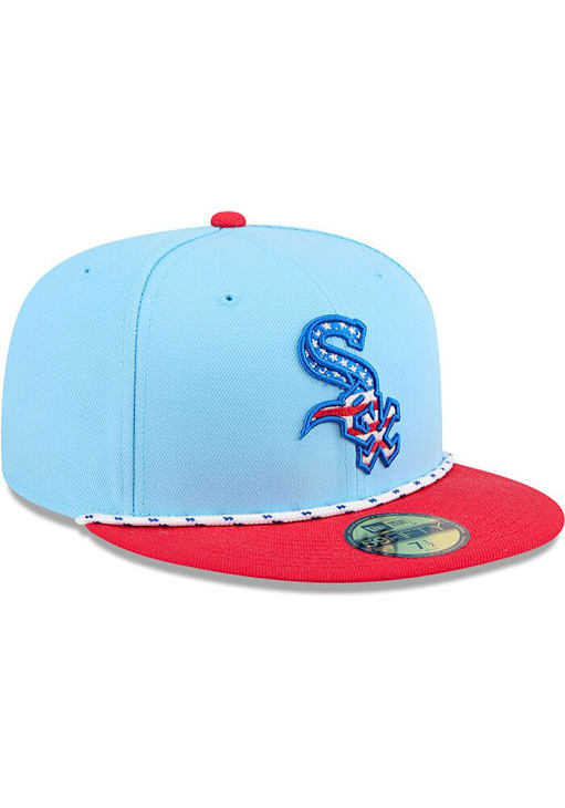 Chicago White Sox Mens 2025 MLB 4th of July 59FIFTY LIGHT BLUE New