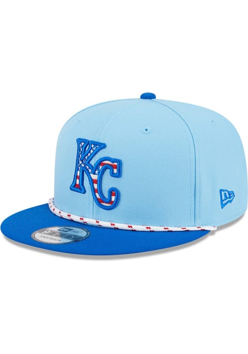 New Era Kansas City Royals Light Blue 2025 MLB 4th of July 9FIFTY Mens Snapback Hat