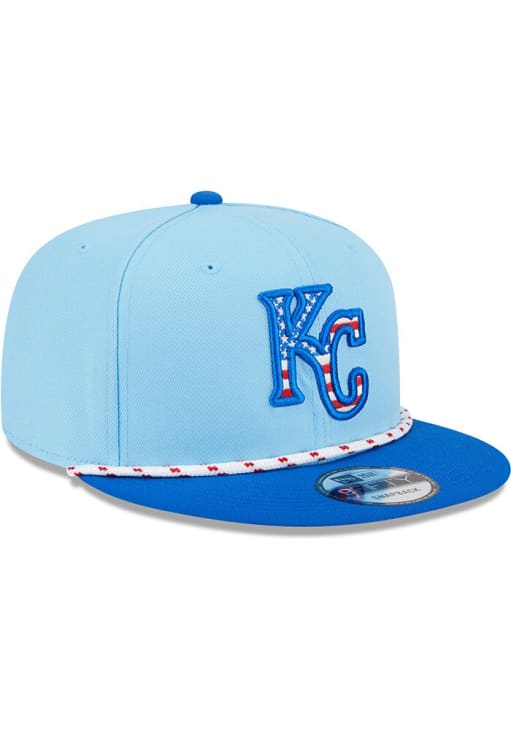 New Era Kansas City Royals Light Blue 2025 MLB 4th of July 9FIFTY Mens Snapback Hat
