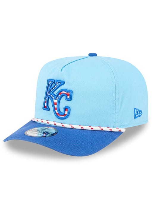 New Era Kansas City Royals Light Blue 2025 MLB 4th of July Golfer Mens Snapback Hat