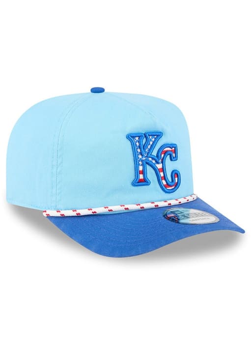 New Era Kansas City Royals Light Blue 2025 MLB 4th of July Golfer Mens Snapback Hat