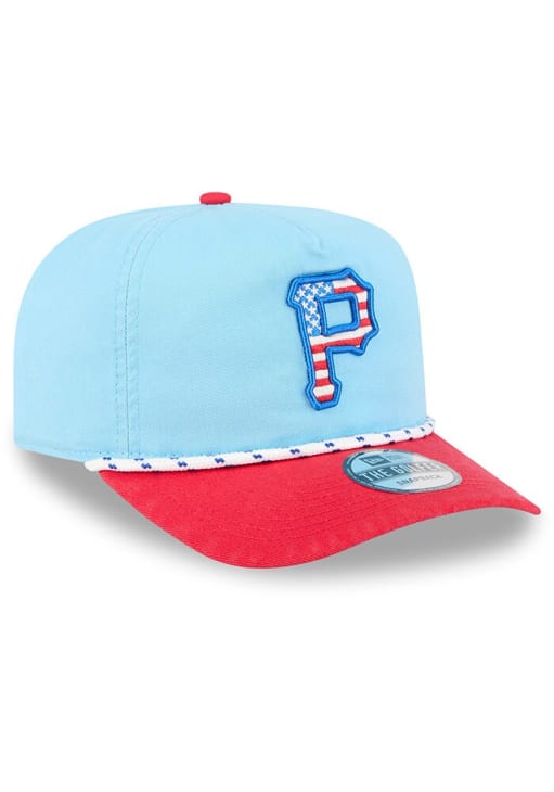 New Era Pittsburgh Pirates Light Blue 2025 MLB 4th of July Golfer Mens Snapback Hat
