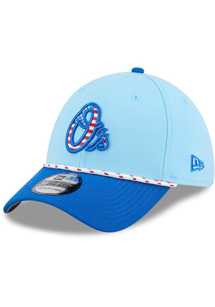 Baltimore Orioles Mens 2025 MLB 4th of July 39THIRTY LIGHT BLUE