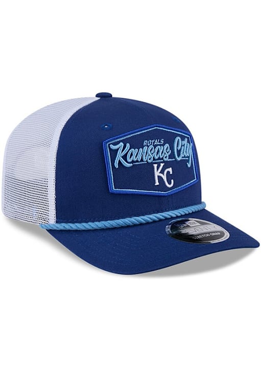 New Era Kansas City Royals Cotton Trucker 9SEVENTY Adjustable Hat - Blue