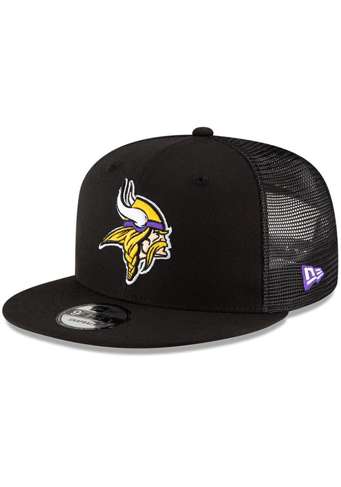 New Era Minnesota Vikings BLACK Mesh Trucker 9FIFTY