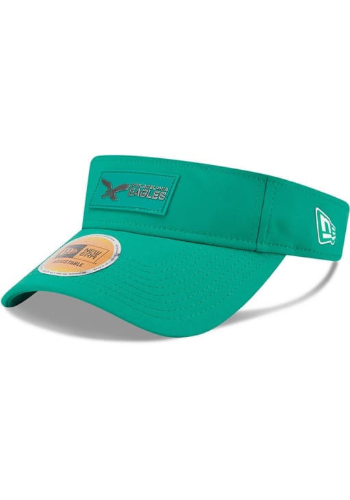 New Era Philadelphia Eagles Mens Green 2025 NFL Sideline Visor Adjustable Visor