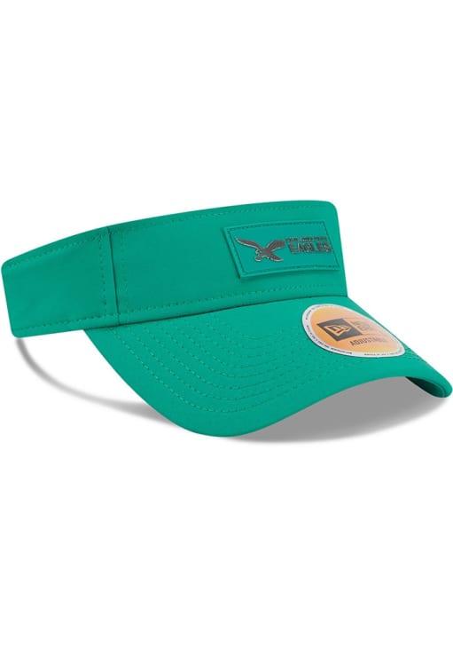 New Era Philadelphia Eagles Mens Green 2025 NFL Sideline Visor Adjustable Visor