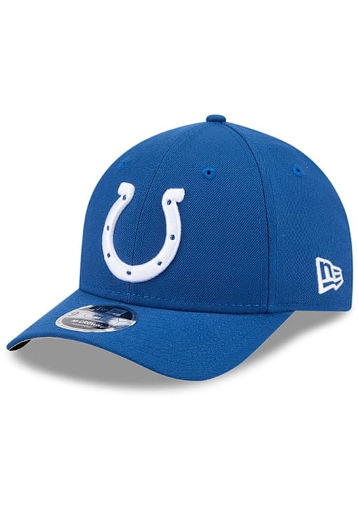 New Era Indianapolis Colts Team M Crown 9FORTY Adjustable Hat Blue
