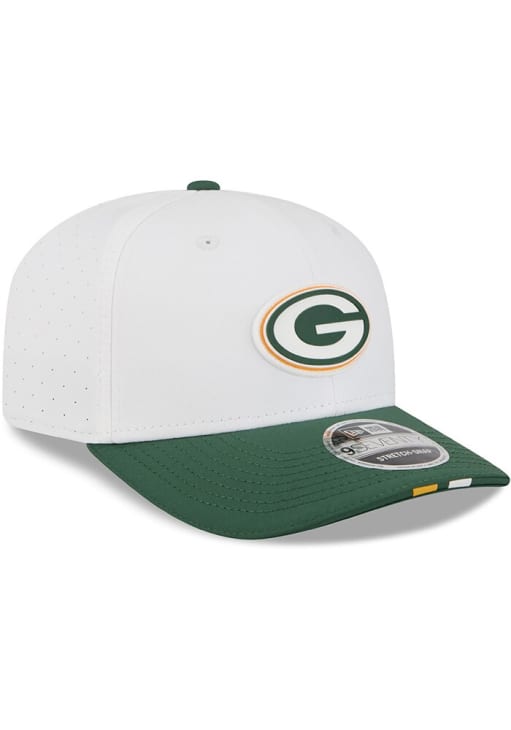 New Era Green Bay Packers 2025 Training Camp Stretch Snap 9SEVENTY Adjustable Hat - White