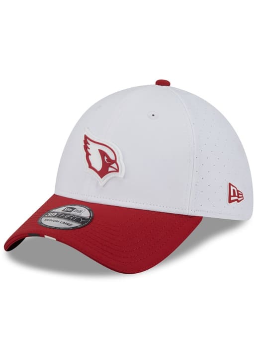New Era Arizona Cardinals Mens White 2025 Training Camp 39THIRTY Flex Hat
