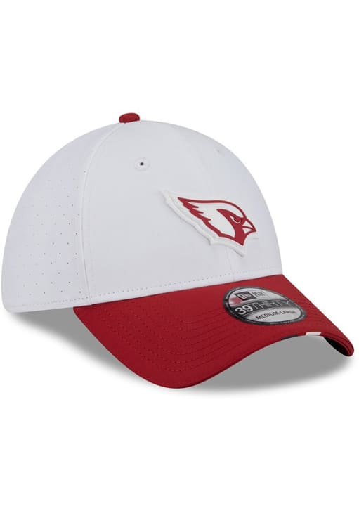 New Era Arizona Cardinals Mens White 2025 Training Camp 39THIRTY Flex Hat
