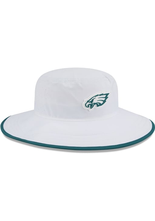 New Era Philadelphia Eagles White 2025 Training Camp Panama Bucket Mens Bucket Hat