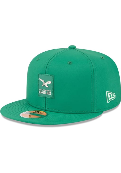 New Era Philadelphia Eagles Mens Green 2025 NFL Sideline 59FIFTY Fitted Hat