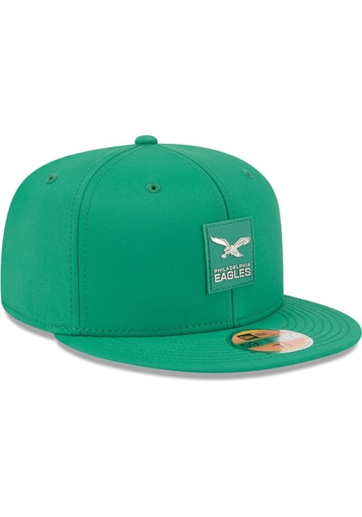 New Era Philadelphia Eagles Mens Green 2025 NFL Sideline 59FIFTY Fitted Hat