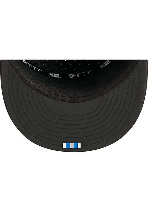 New Era Detroit Lions Black 2025 NFL Sideline 9FIFTY Split Panel Mens Snapback Hat