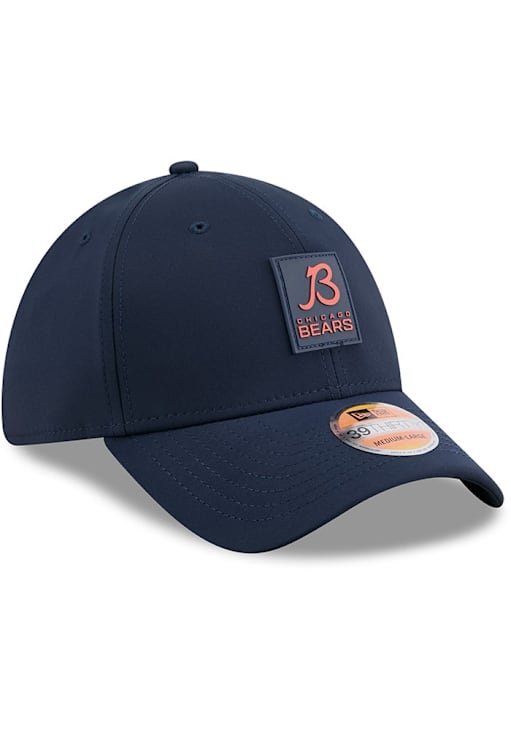 New Era Chicago Bears Mens Navy Blue 2025 Sideline 39THIRTY Flex Hat