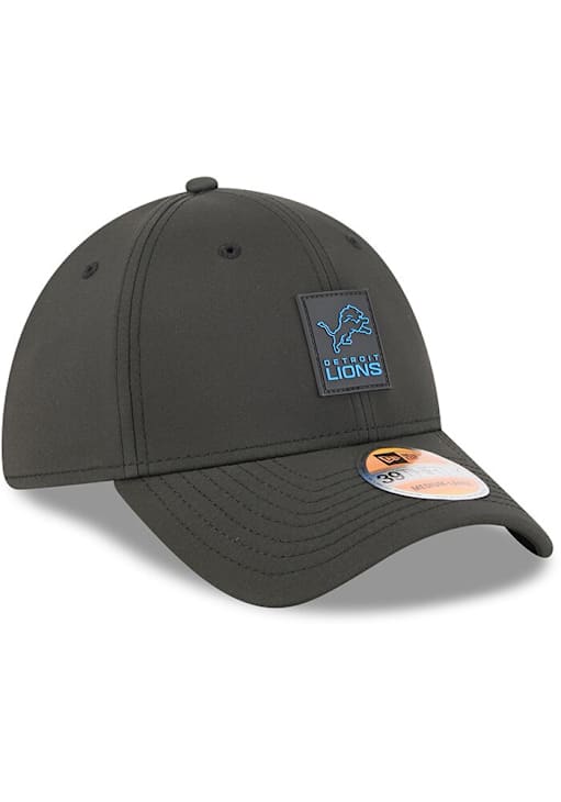New Era Detroit Lions Mens Black 2025 Sideline 39THIRTY Flex Hat