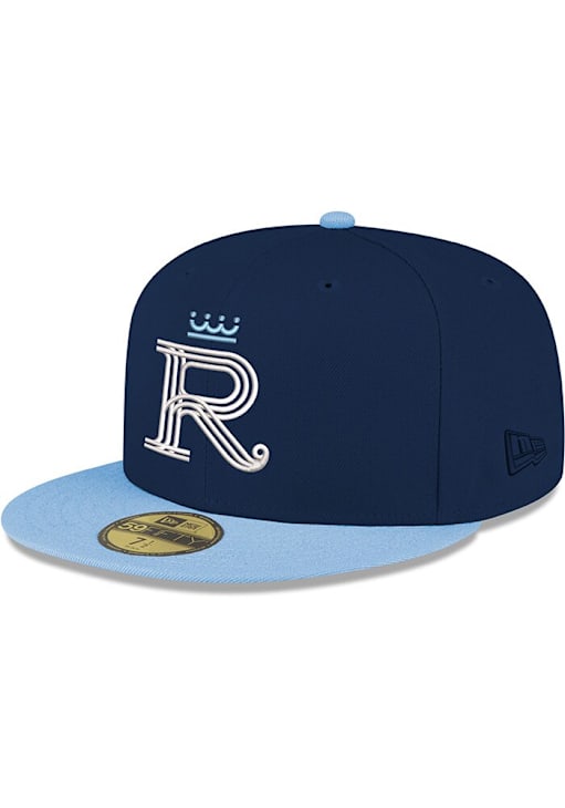 Kansas City Royals Mens KC Royals 2Tone Navy and Blue R Logo