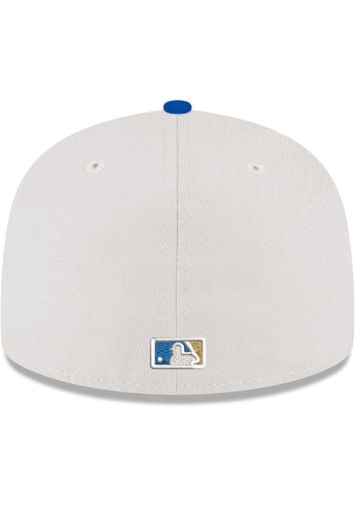 New Era Kansas City Royals Mens White KC Royals 2Tone White and Blue R Logo 59FIFTY Fitted Hat