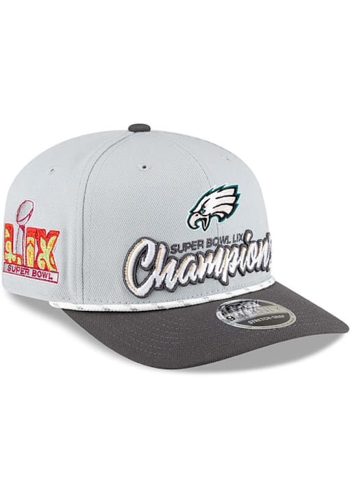 New Era Philadelphia Eagles Super Bowl LIX Champs Locker Room 9SEVENTY Adjustable Hat - Grey