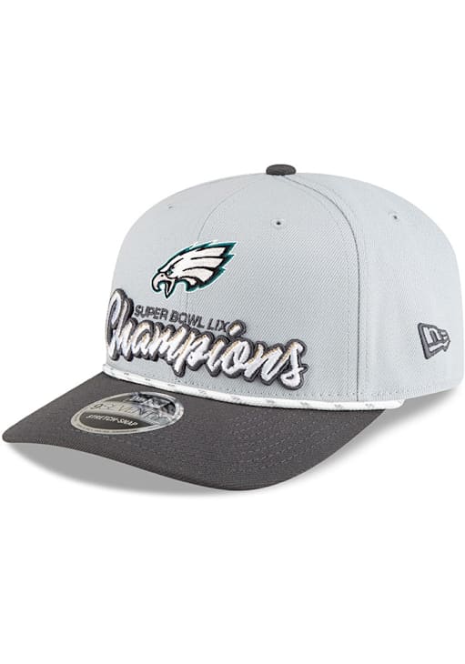 New Era Philadelphia Eagles Super Bowl LIX Champs Locker Room 9SEVENTY Adjustable Hat - Grey