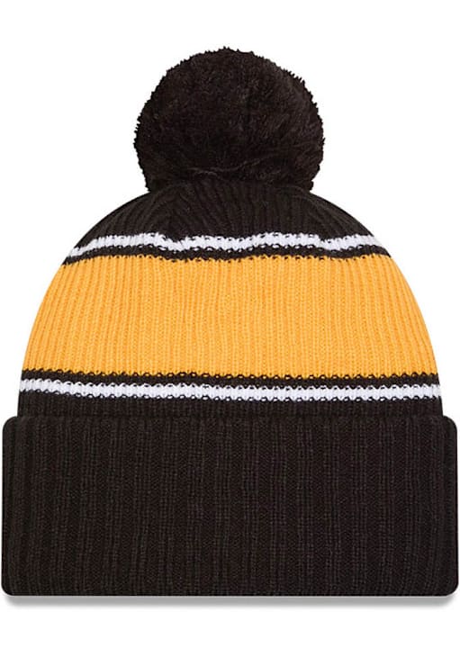New Era Iowa Hawkeyes Black Bold Cuff Pom Mens Knit Hat