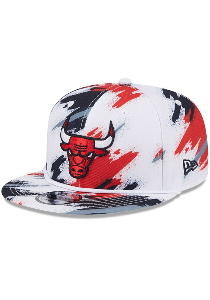 Chicago Bulls New Era White Paint 9FIFTY Snapback Hat - 59040370
