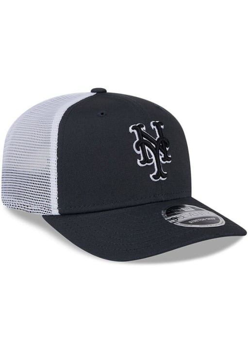 New Era New York Mets City Connect 2024 9SEVENTY Stretch Snap Cotton Trucker Adjustable Hat - Grey