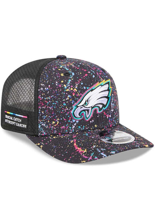 New Era Philadelphia Eagles 2025 Crucial Catch Stretch 9SEVENTY Adjustable Hat - Black