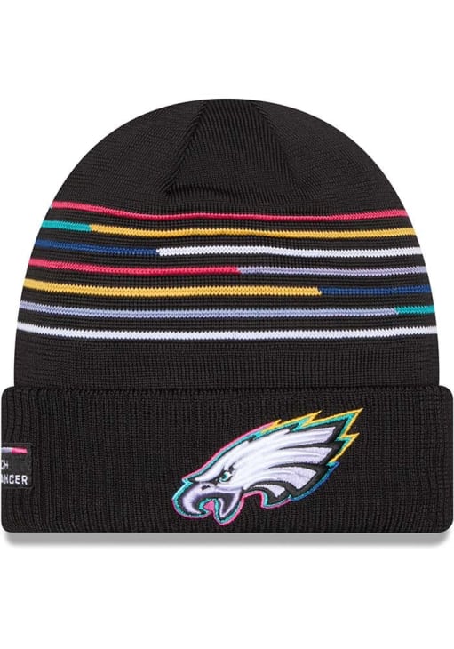New Era Philadelphia Eagles Black 2025 Crucial Catch Cuff Mens Knit Hat