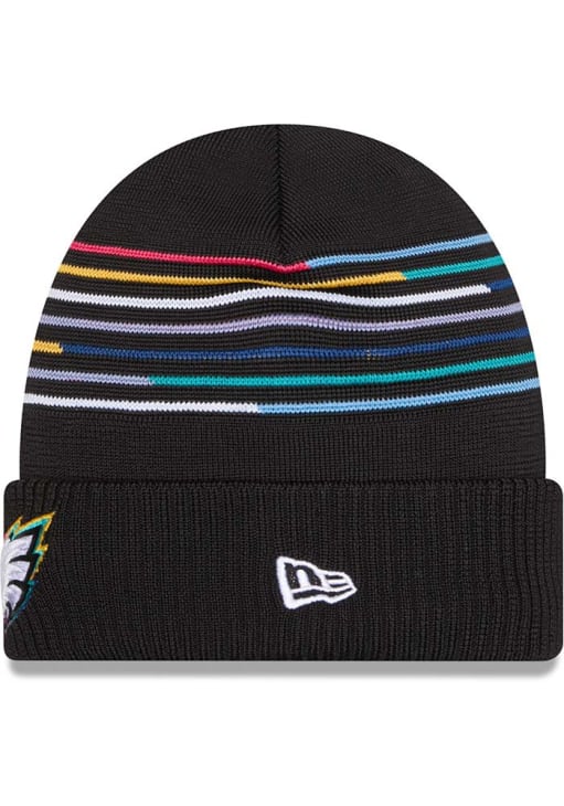 New Era Philadelphia Eagles Black 2025 Crucial Catch Cuff Mens Knit Hat