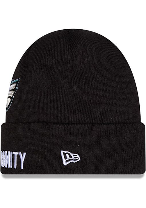 New Era Philadelphia Eagles Black 2025 Inspire Change Cuff Mens Knit Hat