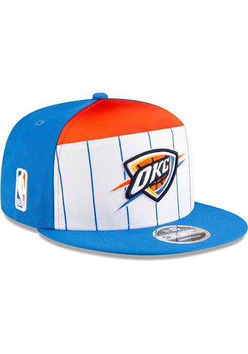 New Era Oklahoma City Thunder White 2025 NBA Tip Off Split Panel 9FIFTY Mens Snapback Hat