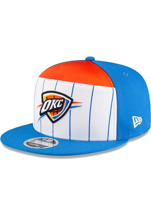 New Era Oklahoma City Thunder White 2025 NBA Tip Off Split Panel 9FIFTY Mens Snapback Hat