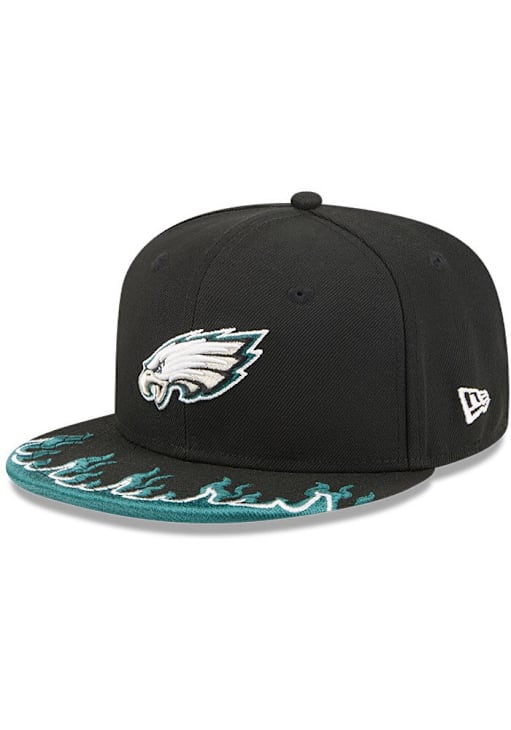 Philadelphia Eagles Flame 9FIFTY BLACK New Era Youth Adjustable