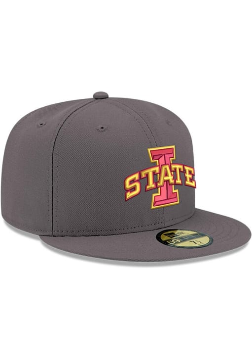 New Era Iowa State Cyclones Mens Grey Basic 59FIFTY Fitted Hat