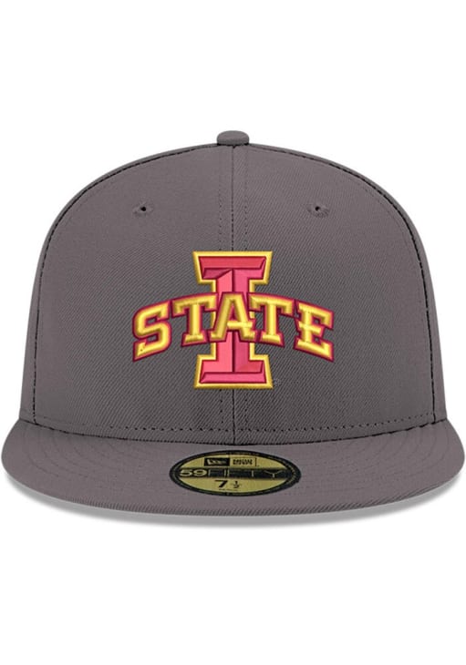 New Era Iowa State Cyclones Mens Grey Basic 59FIFTY Fitted Hat