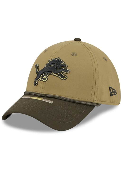 New Era Detroit Lions Mens Green 2025 Salute To Service 39THIRTY Flex Hat