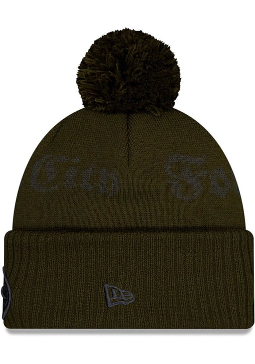 New Era New York Jets Green 2025 NFL Rivalry JR Cuff Youth Knit Hat