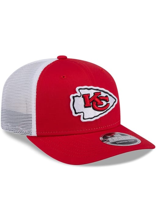 New Era Kansas City Chiefs Stretch Snap Cotton Trucker 9SEVENTY Adjustable Hat - Red
