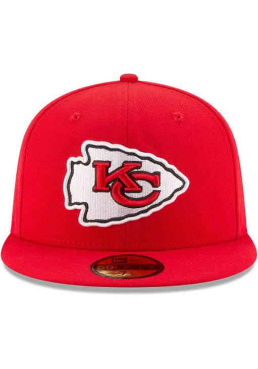 New Era Kansas City Chiefs Mens Red 2024 Super Bowl LIX Participant Side Patch 59FIFTY Fitted Hat
