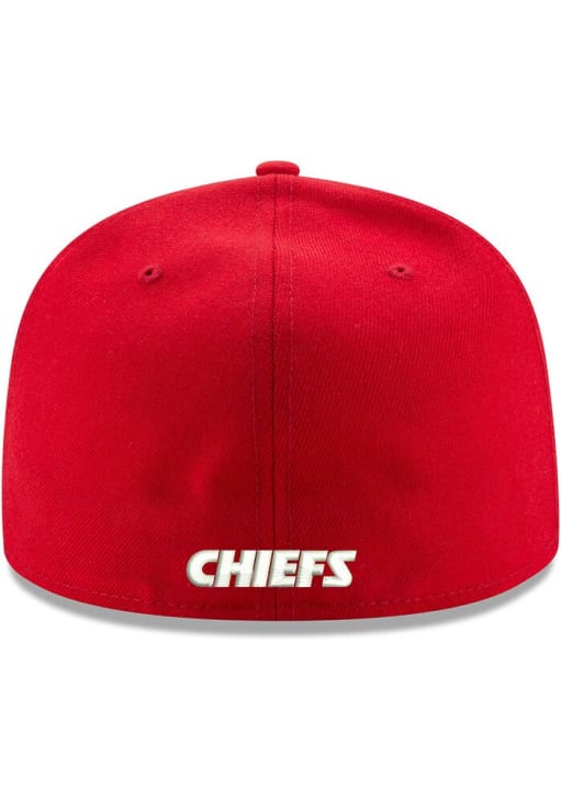 New Era Kansas City Chiefs Mens Red 2024 Super Bowl LIX Participant Side Patch 59FIFTY Fitted Hat